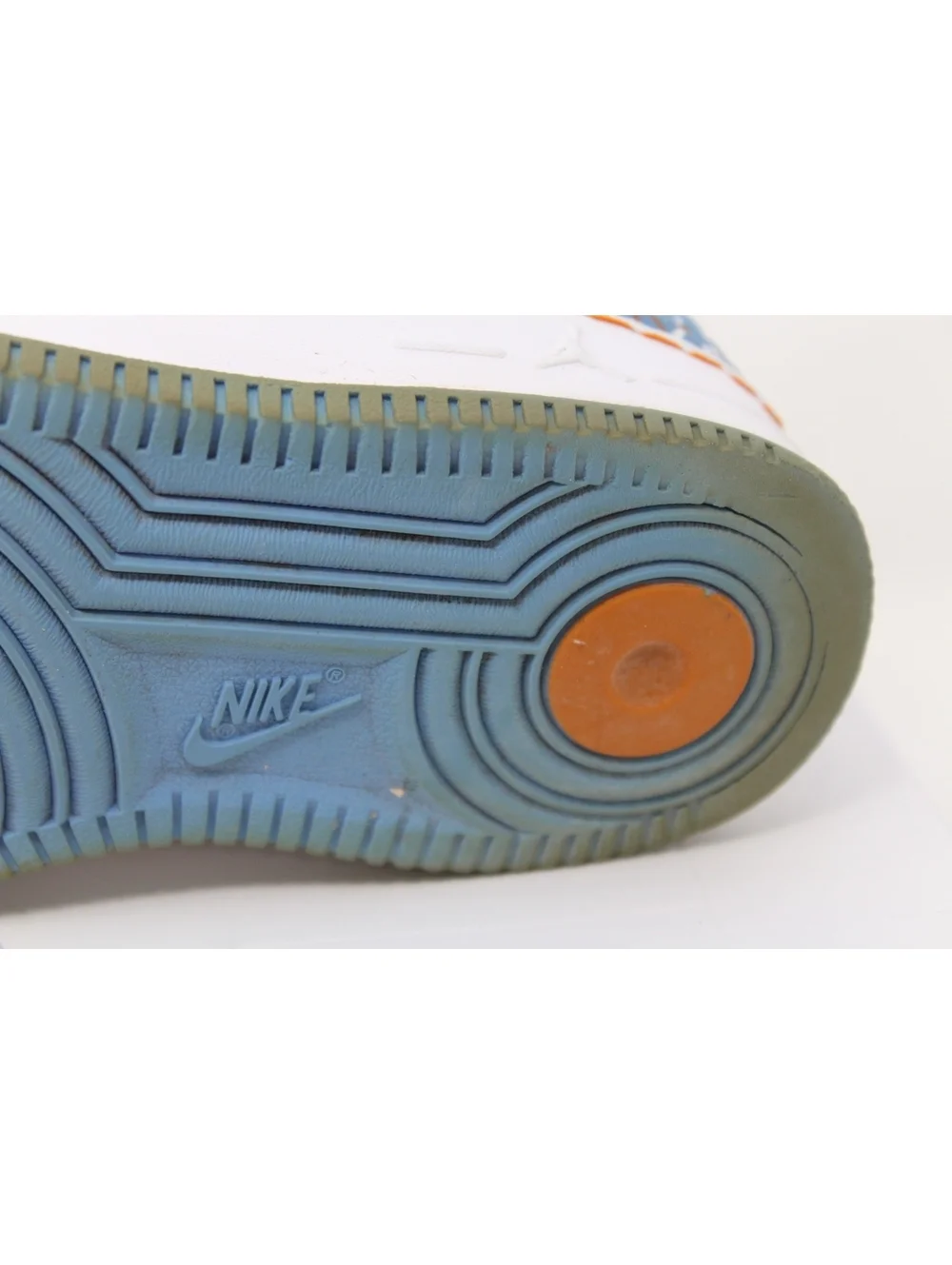Nike Air Jordan Pre-School AJF 3 Shoes Size 13 C 323948-141 White Blue Orange